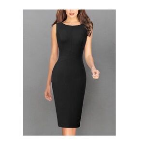 VFSHOW Womens Front Zipper Work Business Office BodyconDress Elegantprofessional